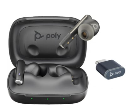 Słuchawki biurowe, callcenter Poly Voyager Free 60 UC M Carbon Black Earbuds +BT700
